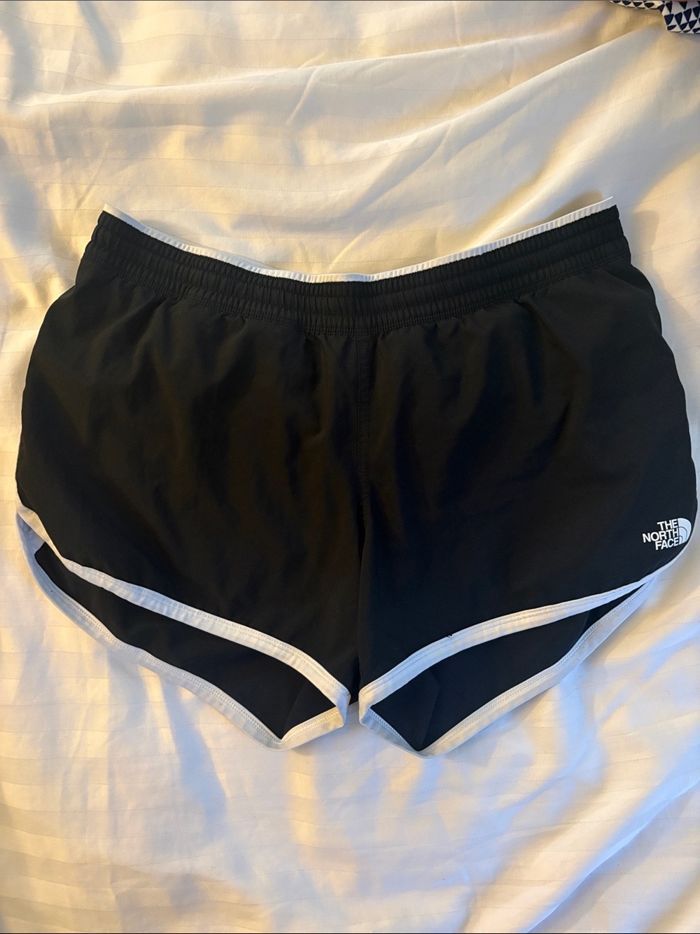The North Face Black Women's Athletic Shorts with White Trim